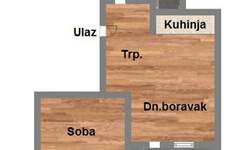 Dvosoban stan, Novi Sad, Petrovaradin, prodaja, 39m2, 69600e, id1109854